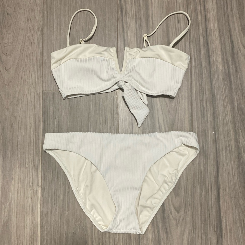 Sanctuary cream bathing suit set - size M